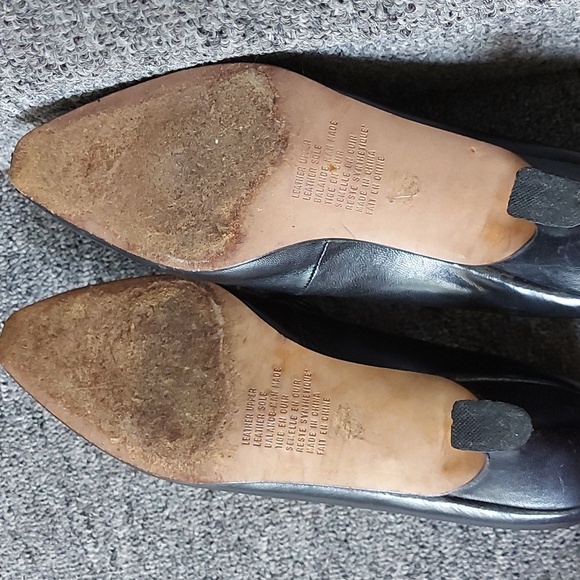 Heeled lace up leather pumps - Picture 5 of 7